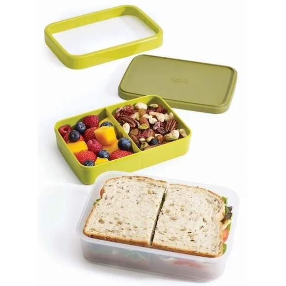 Joseph Joseph GoEat Compact 2-in-1 Lunch Box, Green - Picture 2 of 14